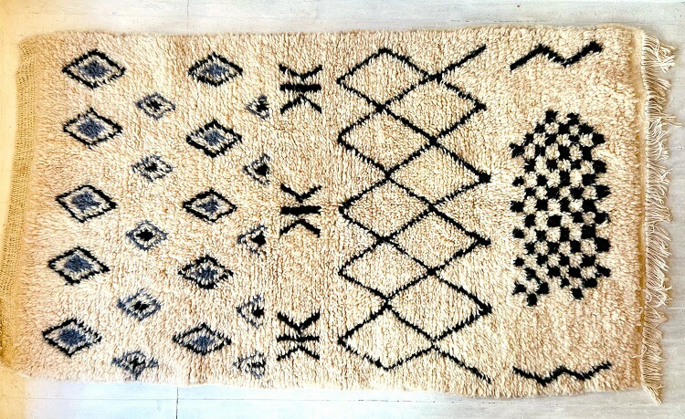 楽天市場】【M】モロッコ ラグ ｢アジラルM 003｣ ウール ラグ 上質