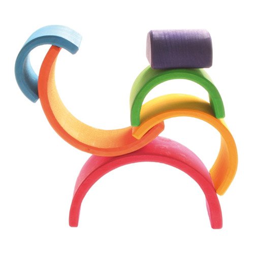 楽天市場】積み木 虹色トンネル 大 アーチレインボー グリム/GRIMMS