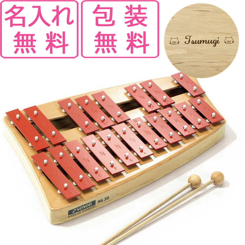 楽天市場】【名入れ・ラッピング無料】 鉄琴 おもちゃ 楽器 二段メタル