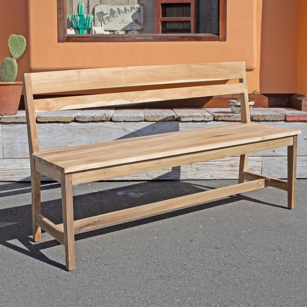 楽天市場】リクレイムド チーク バックレスト ベンチ (1450)[送料区分