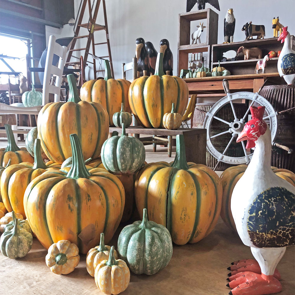楽天市場】ウッドカービング パンプキン (L)【かぼちゃ 南瓜 黄色 野菜
