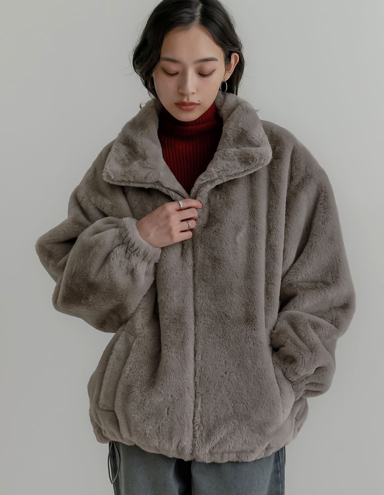 楽天市場】【限定！10%OFFクーポンで6299円】ハイネックフェイクファー