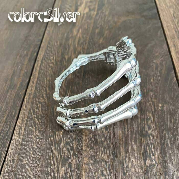 楽天市場】骸骨 バングル ブレスレット ガイコツ 骨 髑髏 ドクロ