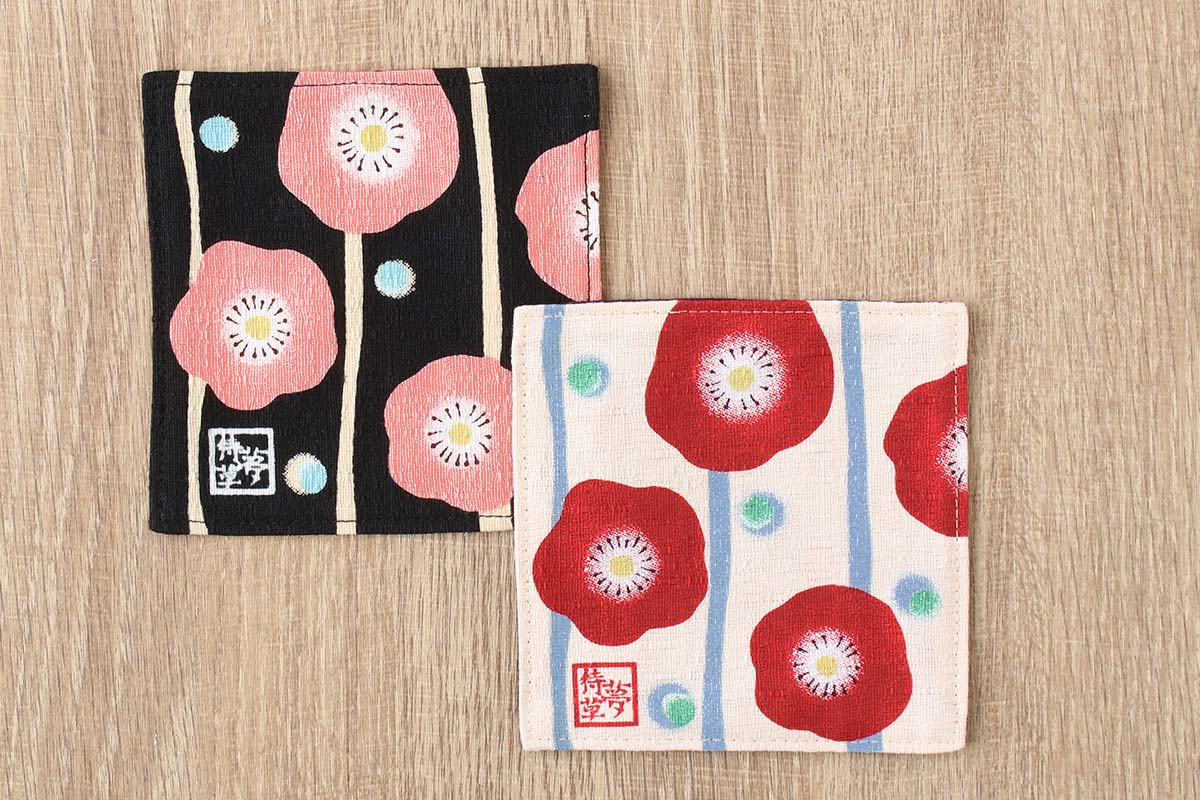 楽天市場】コースター 布製 リバーシブル 全8種 日本製 約11cm 綿100