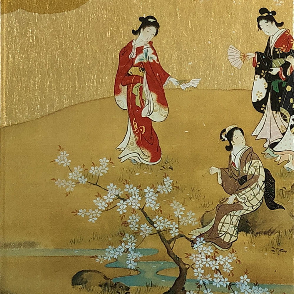 楽天市場】ミニ屏風 美人画 桜（さくら）二曲一双屏風名画屏風 和風