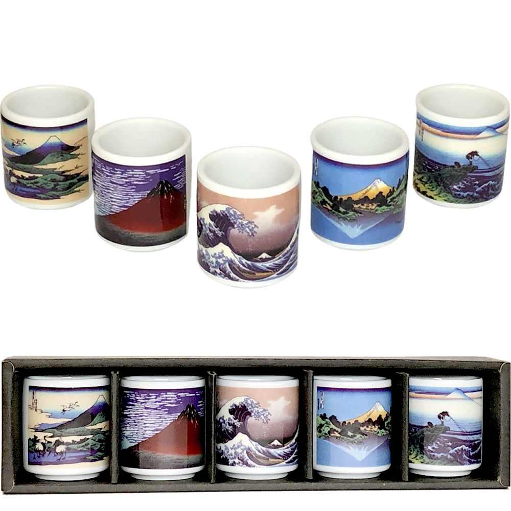 楽天市場】ぐい呑み 葛飾北斎 冨嶽三十六景 版画 酒器 厳選 5個セット