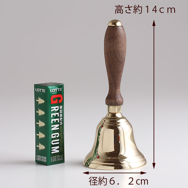 楽天市場】ハンド ベル ウッド S イタリア製真鍮雑貨ハンドベル木製