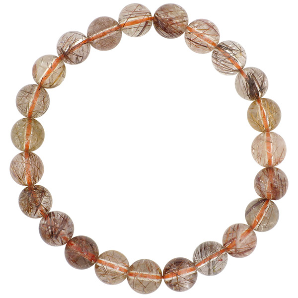 楽天市場】8mm 17.5cm ミックスルチルクォーツ ブレスレット メンズM