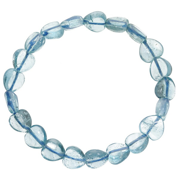 楽天市場】ブルートパーズ ハート ブレスレット 18.5cm レディースLL