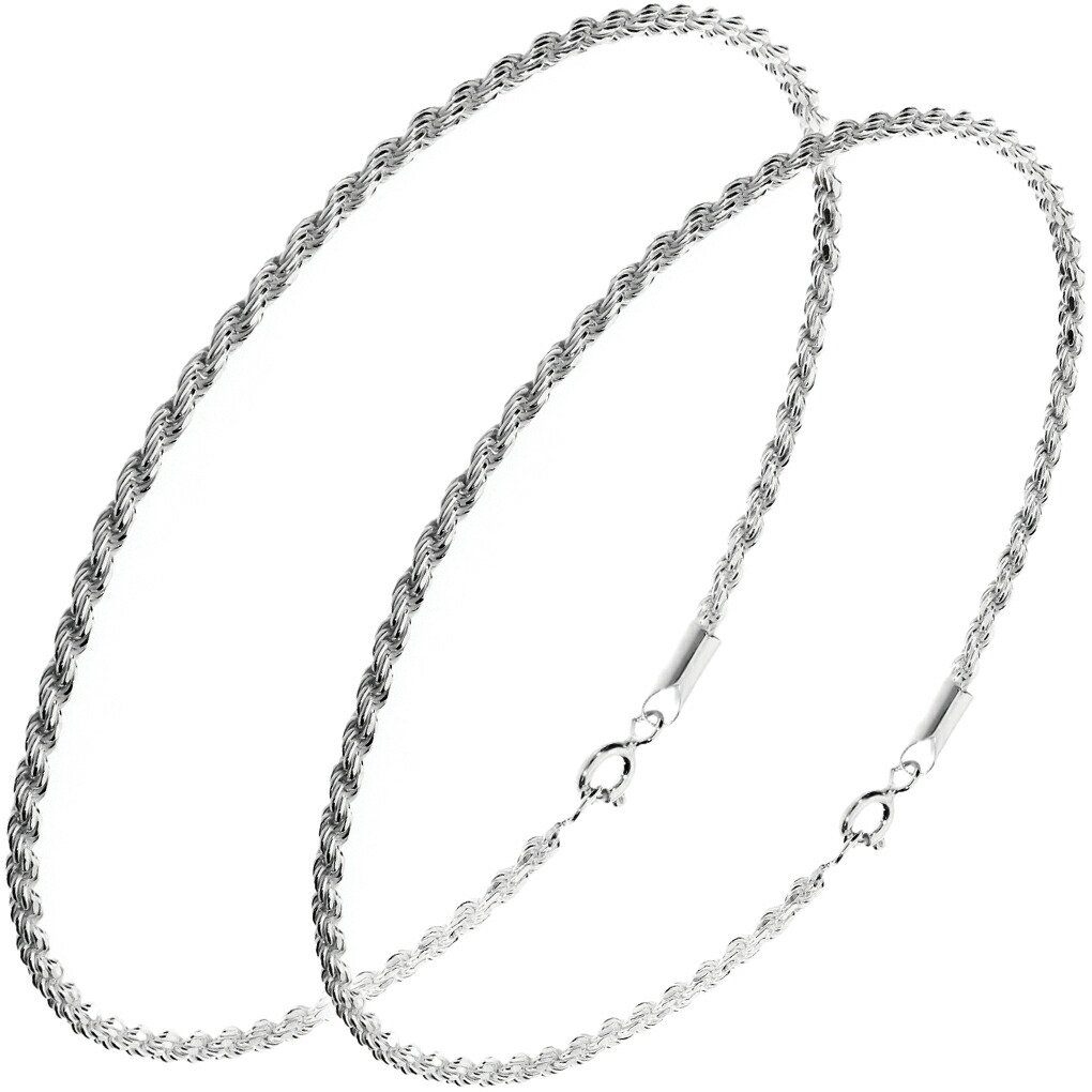 楽天市場】フレンチロープチェーン シルバー ペアアンクレット メンズ