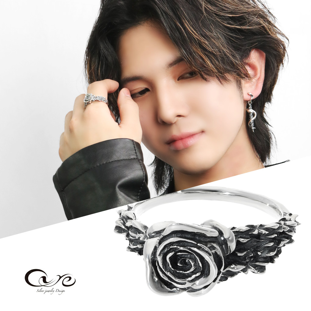楽天市場】cure ローズ L リング 指輪 3〜29号 シルバー 925 薔薇 バラ