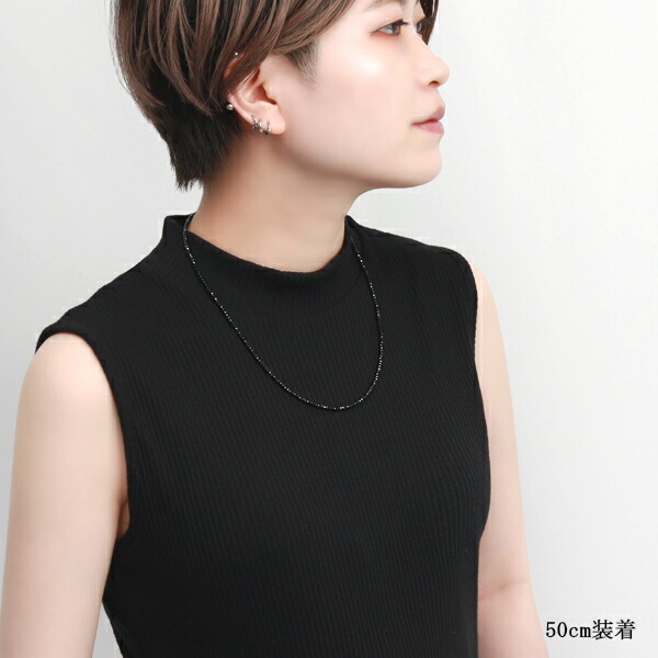 楽天市場】最高級 3mm ブラックスピネル ネックレス 40cm 45cm 50cm