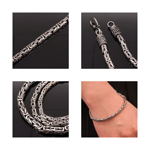 楽天市場】ビザンチンチェーン バリチェーンブレスレット 21cm 幅4mm