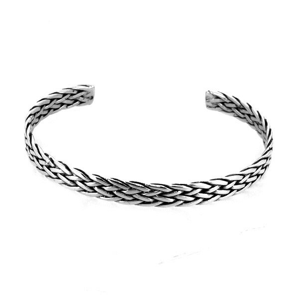 楽天市場】メッシュ バングル 編み込み ノット ニット ブレスレット