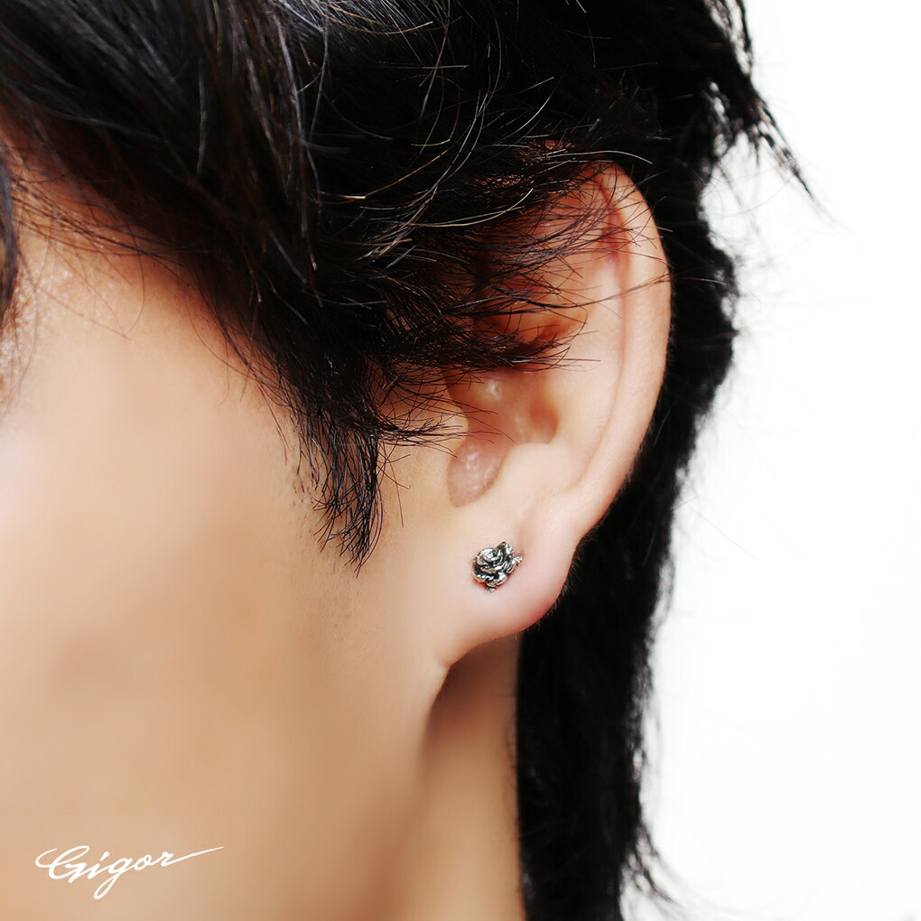 楽天市場】GIGOR ガラード ピアス 1P 片耳用 シルバー ローズ バラ