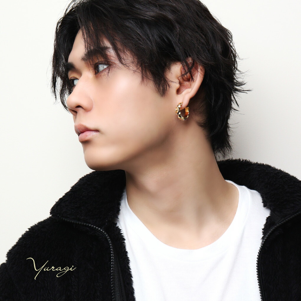 楽天市場】Hizm K24ゴールドコーティング ゆらぎ ピアス 1P 片耳用