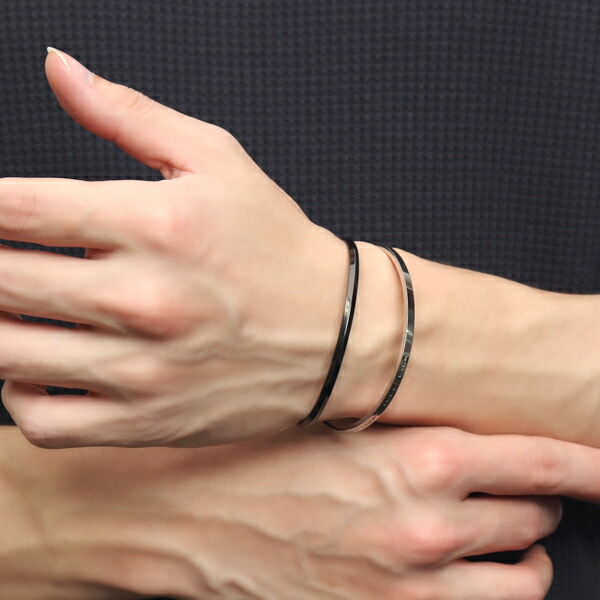 楽天市場】PLUG IN ツートンカラー ステンレス バングル 2本 セット 2