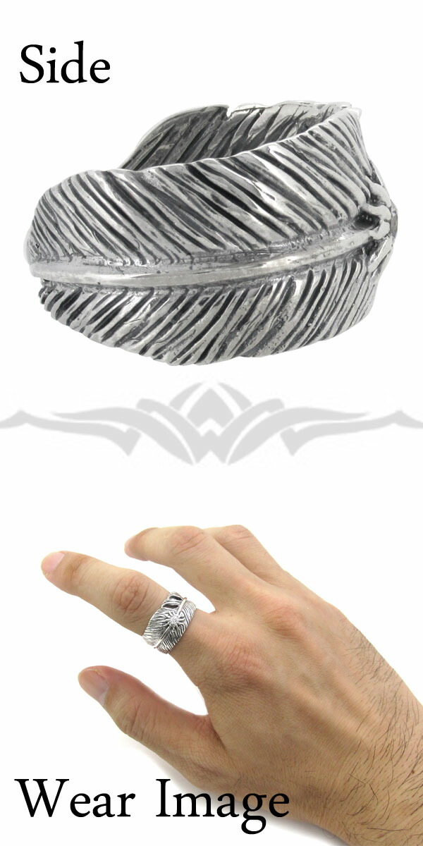 楽天市場】シルバーリング 925 メンズ 17〜23号 ジルコニア フェザー