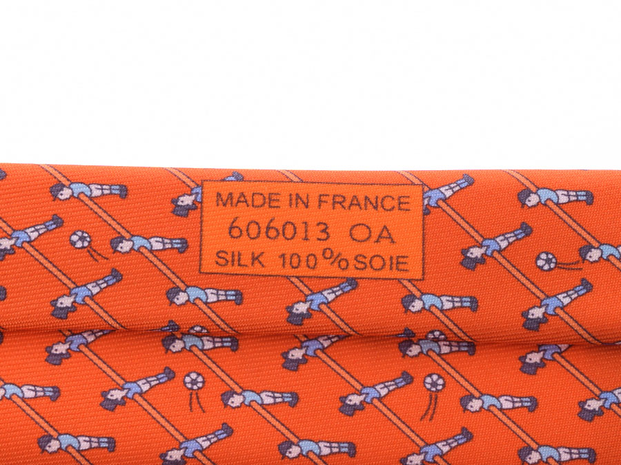 楽天市場】新品 エルメス ネクタイ サッカー シルク100％ オレンジ系