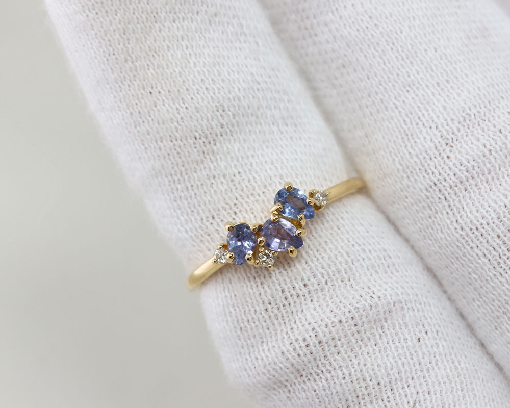 楽天市場】K18 天然サファイア リング 11号 イエローゴールド （サイズ