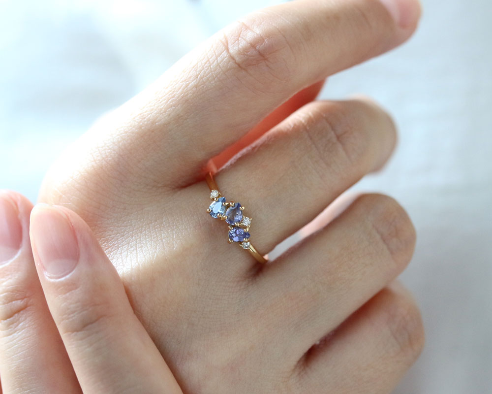 楽天市場】K18 天然サファイア リング 11号 イエローゴールド （サイズ