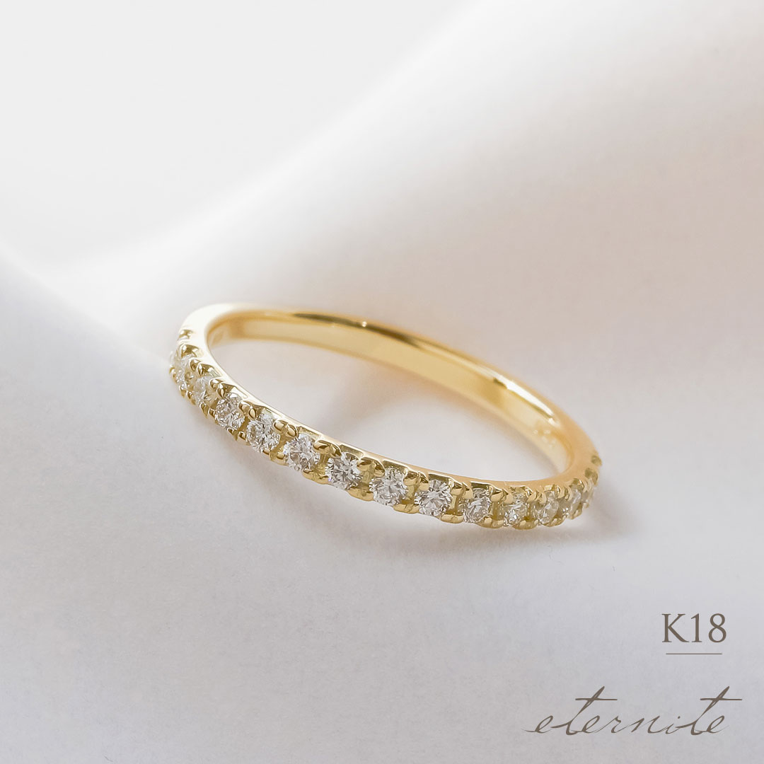 楽天市場】K18 K10 PT 天然ダイヤモンド 計0.25ct ハーフエタニティ