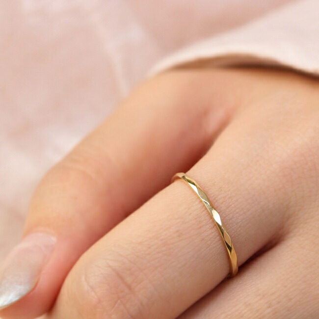 楽天市場】K18 K10 PT カット 地金リング 1号-15号 ※一部在庫あり商品