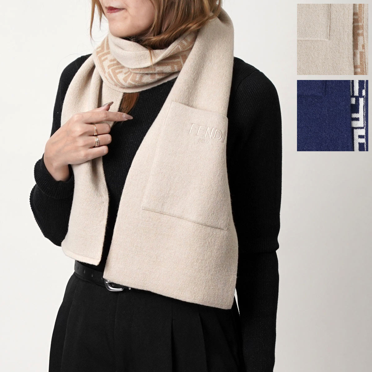 楽天市場】FENDI KIDS フェンディ キッズ リバーシブルマフラー JUQ020