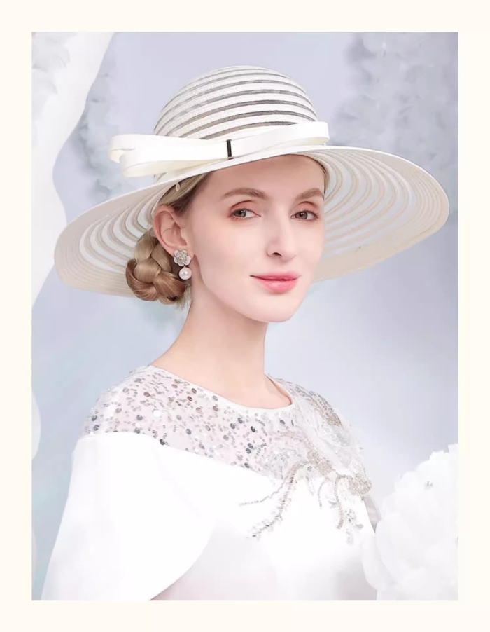 楽天市場】ストローハット リボン ストロー ハット ホワイト 白 帽子