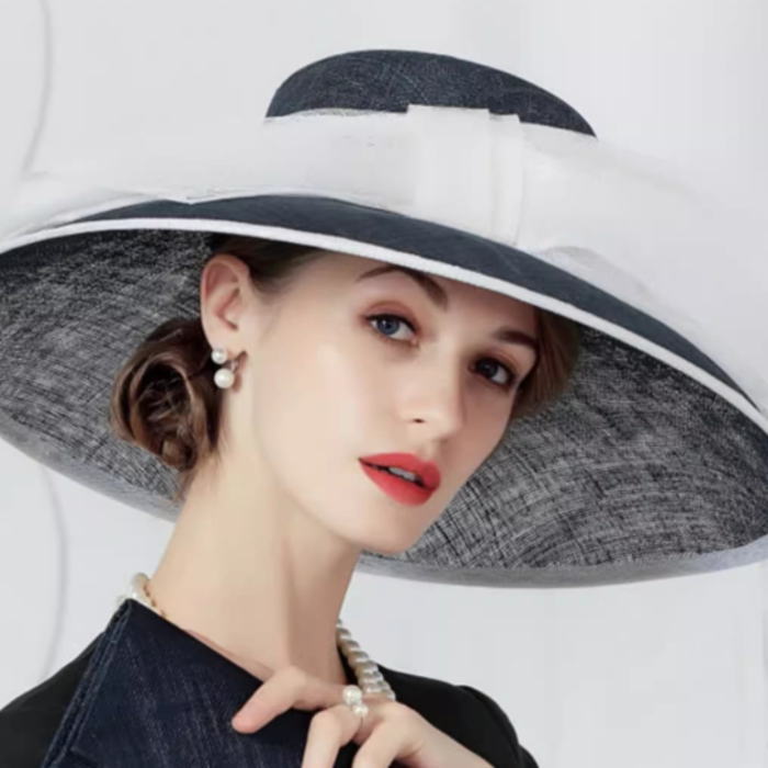 楽天市場】ストローハット つば広 大きい ビッグ リボン 女優ストロー