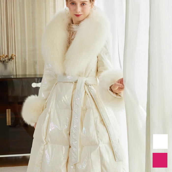 楽天市場】フォックス ファーダウンコート ボリューム フォックス