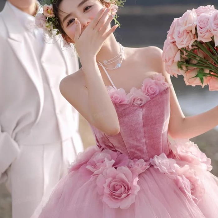 楽天市場】ワンピース Vネック パール ビジュー バルーンスリーブ 七分