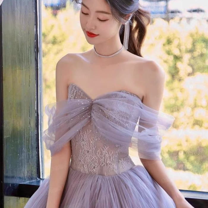 楽天市場】ANGEL カラードレス 新作 オフショルダー レース チュール