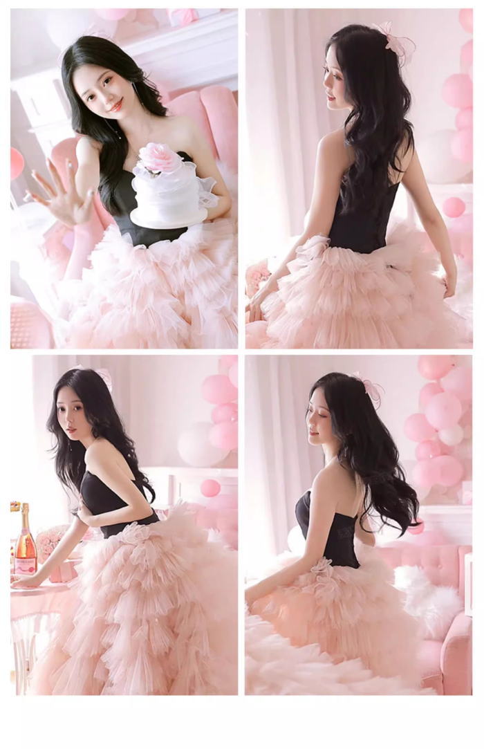 楽天市場】ANGEL カラードレス 新作 バイカラー ベアトップ チュール