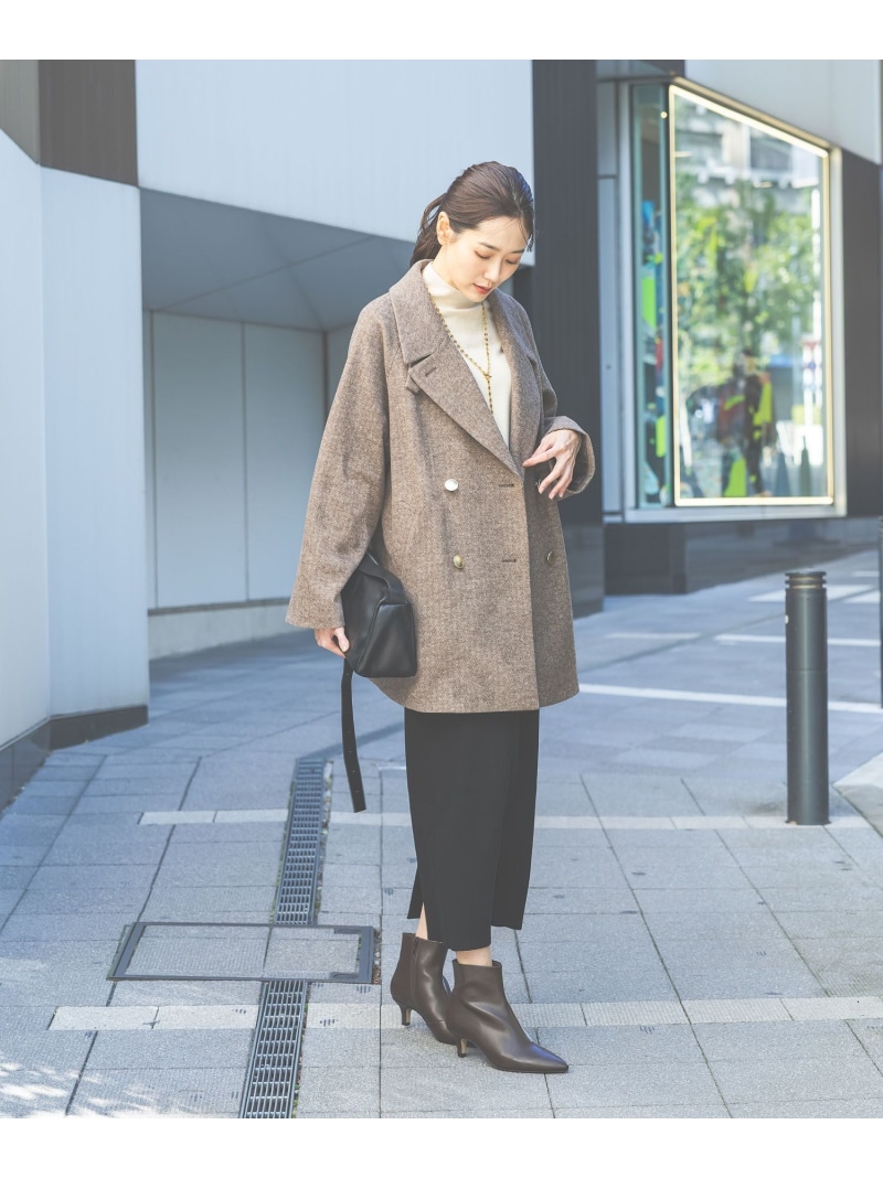 楽天市場】【SALE／40%OFF】軽やかストレッチ襟2WAYミドルコート