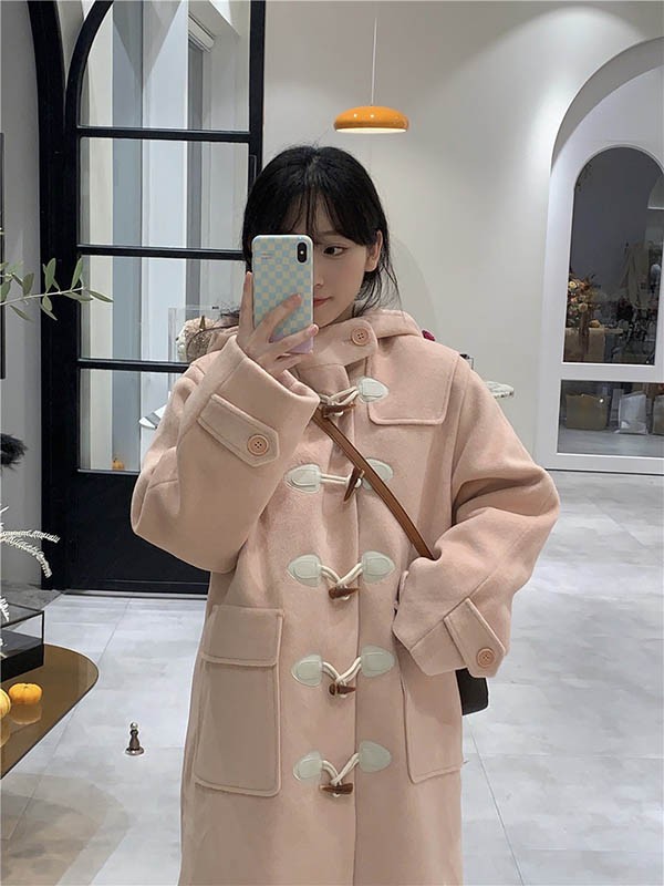 楽天市場】コート レディース ダッフルコート フード付き 学生 女子 冬