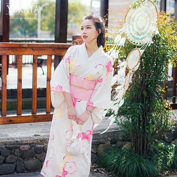 楽天市場】花柄 浴衣 大人 浴衣 レディース セット 3点セット 4点