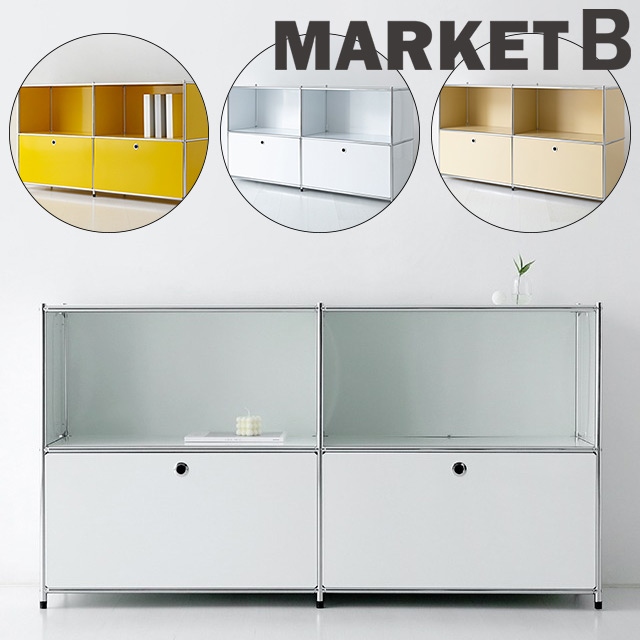 楽天市場】SIMPLIE 2段2列 収納棚 モジュールタイプ 2扉 BC017 4色