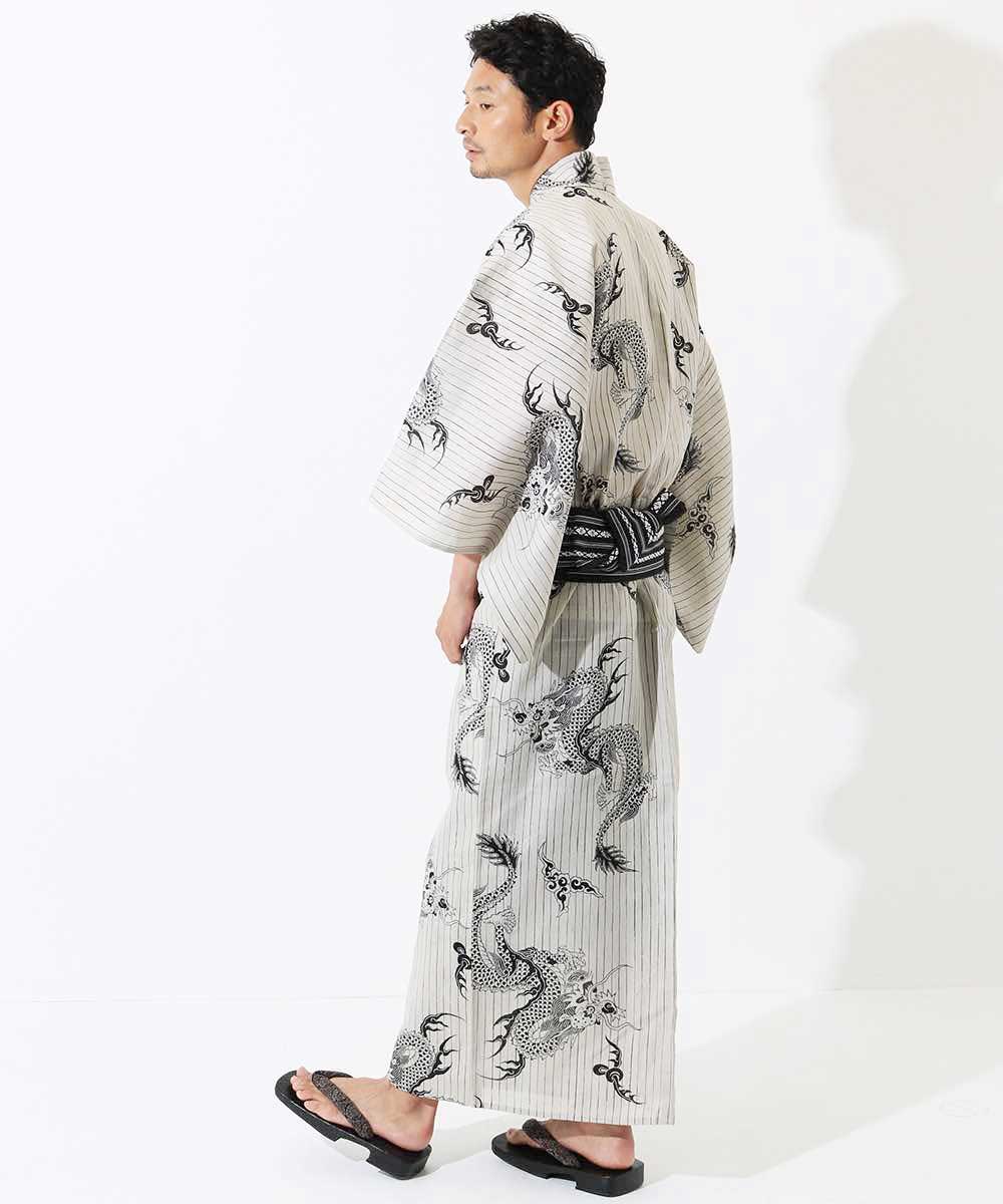 楽天市場】男浴衣セット 【浴衣+帯+下駄+腰紐】JUNKO KOSHINO・お