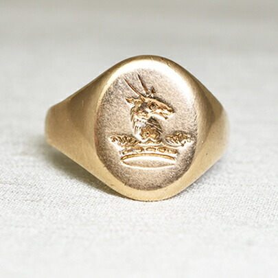 楽天市場】アンティーク ジュエリー リング 指輪 ゴールドインタリオ