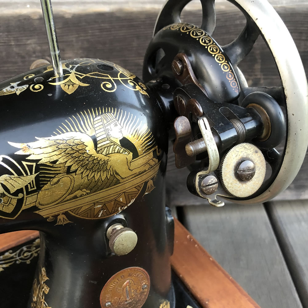 楽天市場】【中古】100年前のアンティークミシン（昭和ミシン/黒ミシン