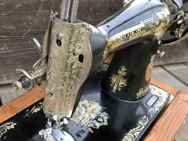 楽天市場】【中古】アンティークミシン（昭和ミシン/黒ミシン） 手廻し