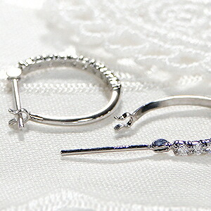 る*ー様 pt900 プラチナ ダイヤモンド フープピアス 計0.56ct 楽天市場
