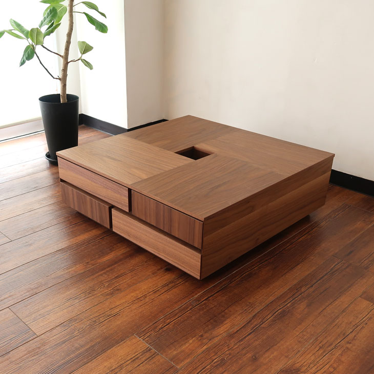 楽天市場】リビングテーブル ロースタイル コーヒーテーブル 正方形