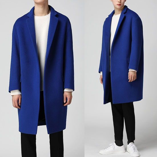 楽天市場】チェスターコート メンズ ロングコート ブルーコート