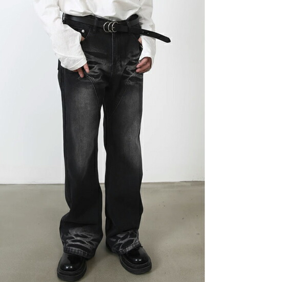 楽天市場】デニムパンツ メンズ ブーツカットパンツ モード系 デニム