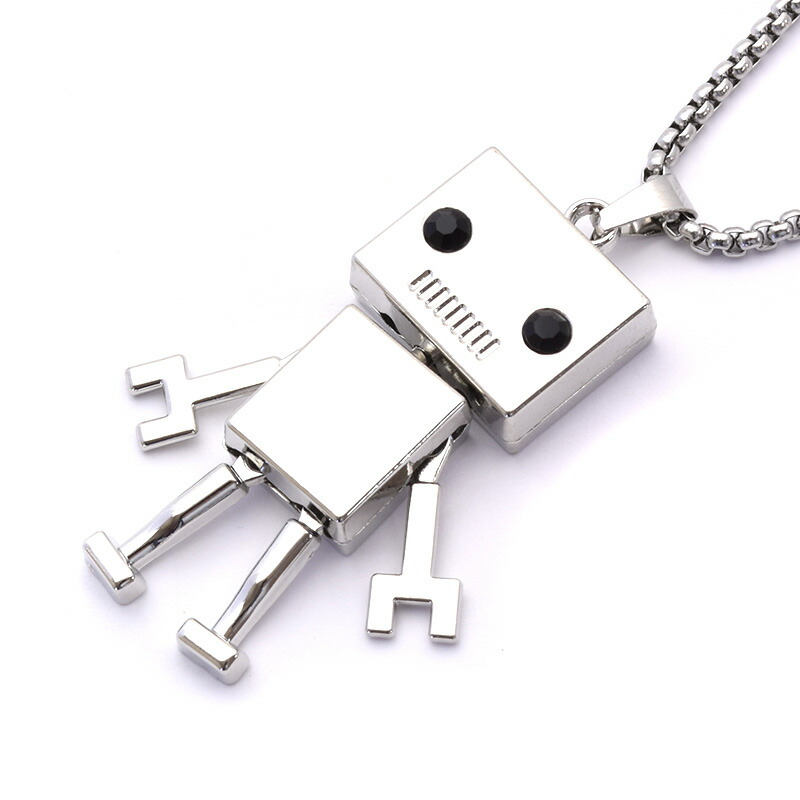 楽天市場】ネックレス かわいいロボット チェーン シルバー ゴールド