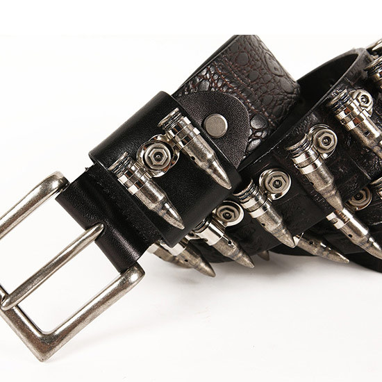 楽天市場】ベルト メンズ 弾丸ベルト V系 ベルト スタッズベルト 本皮