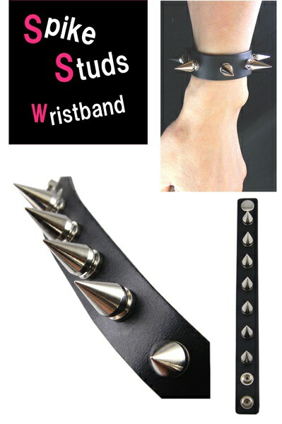 楽天市場】スタッズ ブレスレット 鋲リストバンド 本革ブレスレット