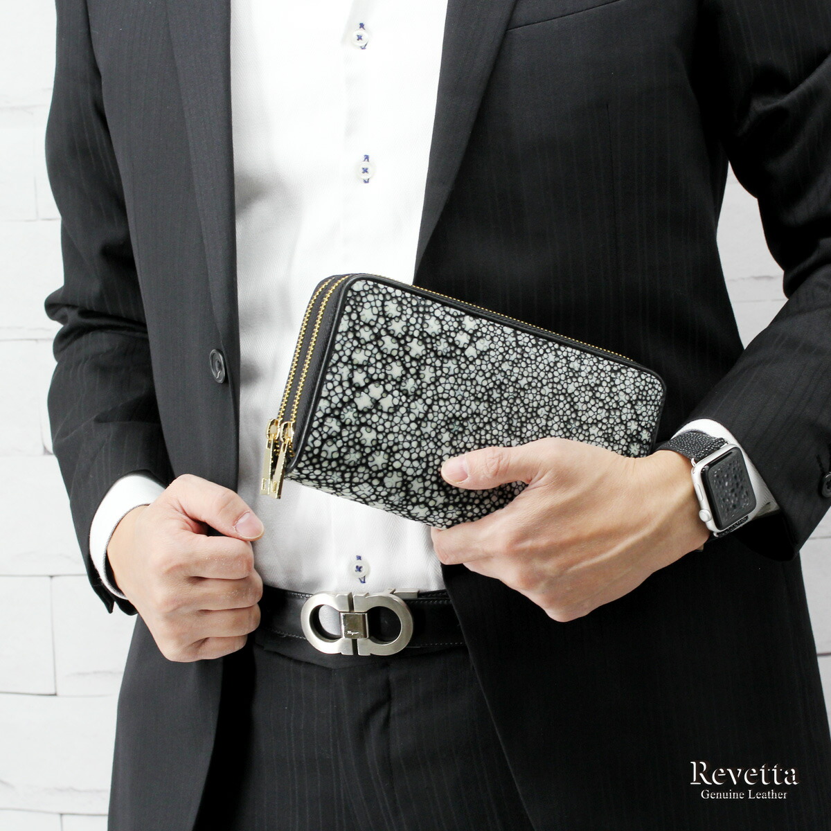 楽天市場】Revetta エイ革 長財布 大容量 カード入れ40枚 スター